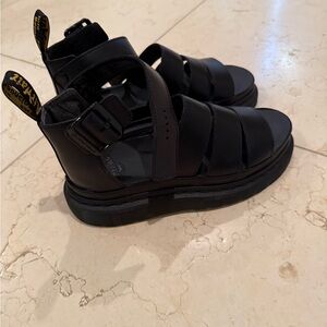 Dr. Martens Black Strappy Sandals